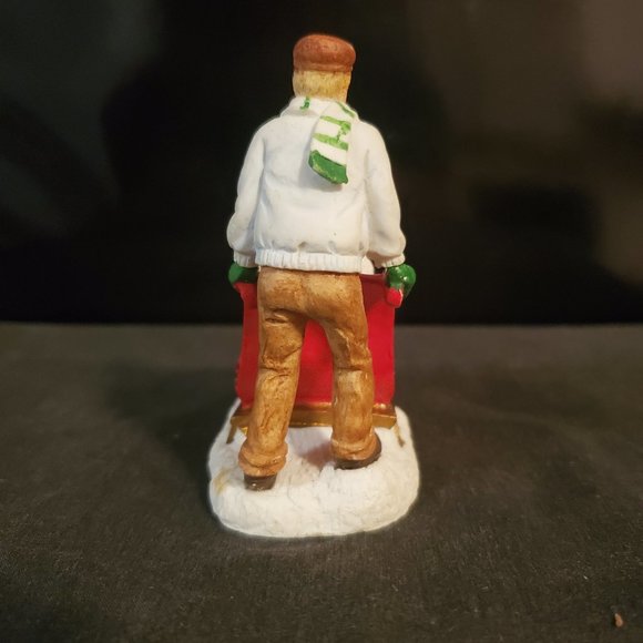 Coca-Cola "Town Square Collection" Man Pushing Woman on Sled 1994 - Picture 3 of 5